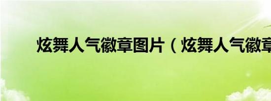 炫舞人气徽章图片（炫舞人气徽章）