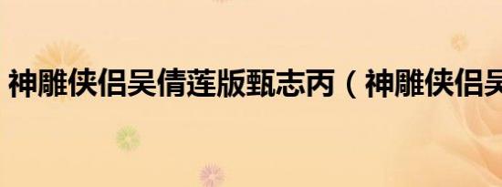 神雕侠侣吴倩莲版甄志丙（神雕侠侣吴倩莲）