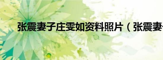 张震妻子庄雯如资料照片（张震妻子）