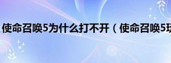 使命召唤5为什么打不开（使命召唤5玩不了）