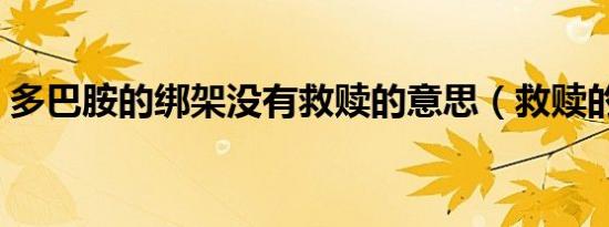 多巴胺的绑架没有救赎的意思（救赎的意思）