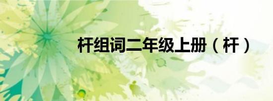 杆组词二年级上册（杆）