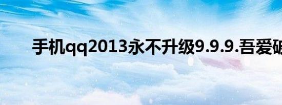 手机qq2013永不升级9.9.9.吾爱破解