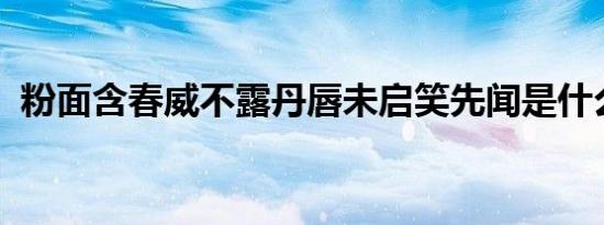 粉面含春威不露丹唇未启笑先闻是什么意思
