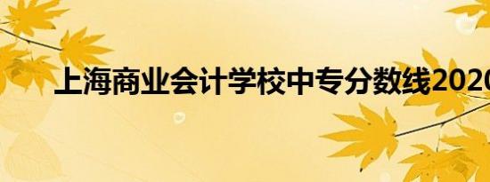 上海商业会计学校中专分数线2020年