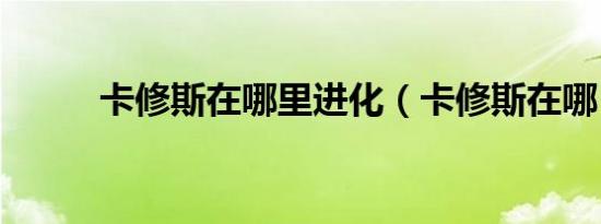 卡修斯在哪里进化（卡修斯在哪）