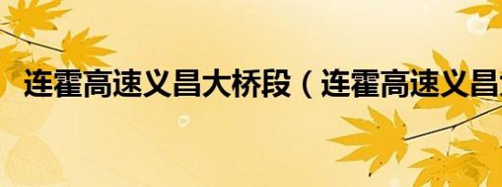 连霍高速义昌大桥段（连霍高速义昌大桥）