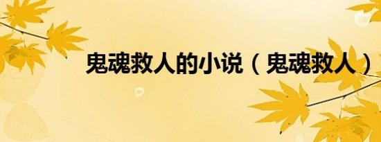 鬼魂救人的小说（鬼魂救人）