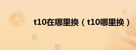 t10在哪里换（t10哪里换）