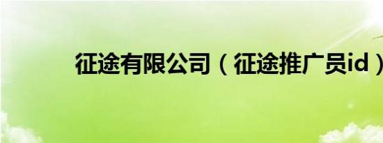 征途有限公司（征途推广员id）