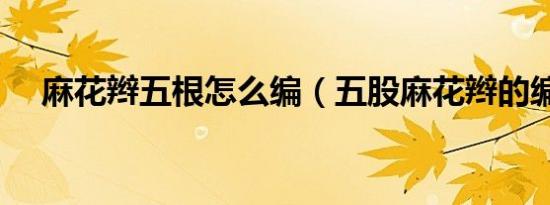 麻花辫五根怎么编（五股麻花辫的编法）