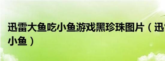 迅雷大鱼吃小鱼游戏黑珍珠图片（迅雷大鱼吃小鱼）