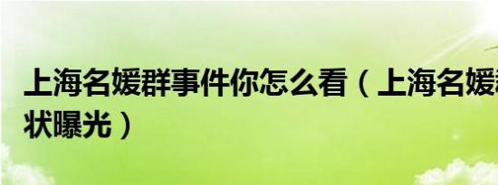 上海名媛群事件你怎么看（上海名媛群真实现状曝光）