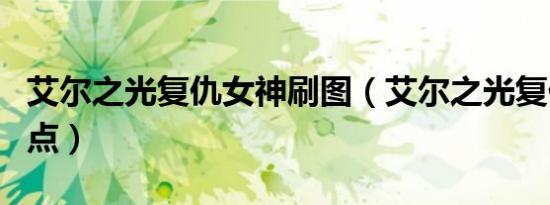 艾尔之光复仇女神刷图（艾尔之光复仇女神加点）