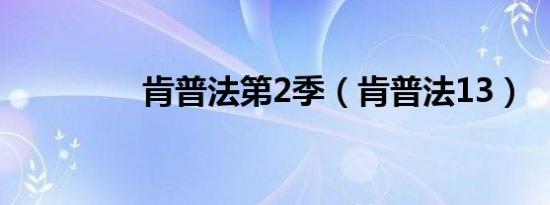 肯普法第2季（肯普法13）