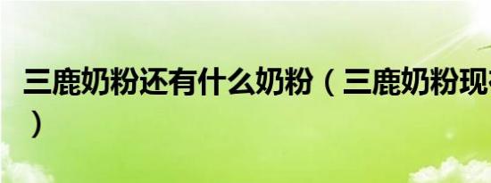 三鹿奶粉还有什么奶粉（三鹿奶粉现在叫什么）