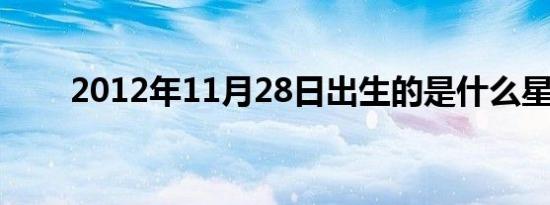 2012年11月28日出生的是什么星座