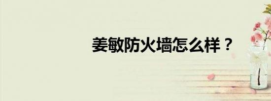 姜敏防火墙怎么样？