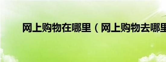 网上购物在哪里（网上购物去哪里）