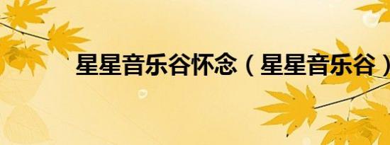 星星音乐谷怀念（星星音乐谷）