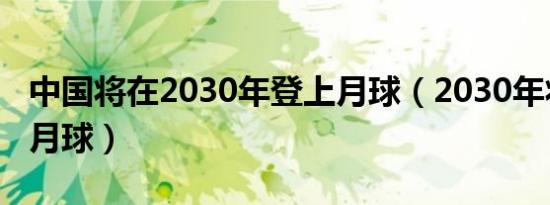 中国将在2030年登上月球（2030年将送人上月球）