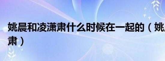 姚晨和凌潇肃什么时候在一起的（姚晨和凌潇肃）