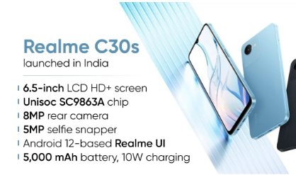 荣耀C30s手机采用5000mAh电池侧面安装式指纹扫描仪推出