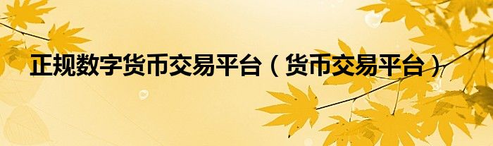 正规数字货币交易平台（币币交易平台）