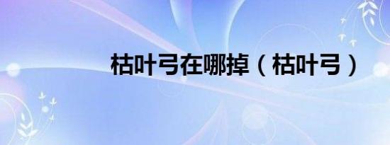 枯叶弓在哪掉（枯叶弓）