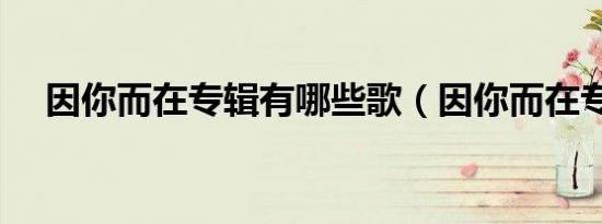 因你而在专辑有哪些歌（因你而在专辑）