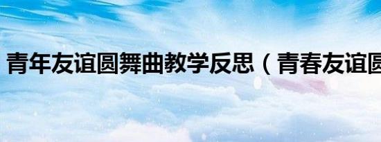青年友谊圆舞曲教学反思（青春友谊圆舞曲）