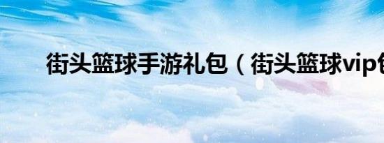 街头篮球手游礼包（街头篮球vip包）