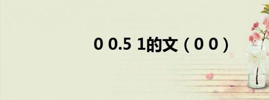 0 0.5 1的文（0 0）