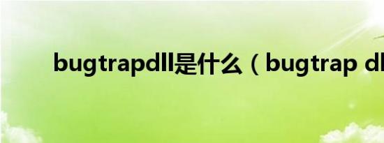 bugtrapdll是什么（bugtrap dll）