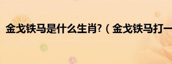 金戈铁马是什么生肖?（金戈铁马打一生肖）