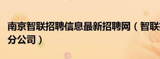 南京智联招聘信息最新招聘网（智联招聘南京分公司）