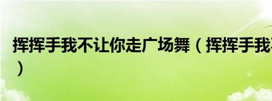 挥挥手我不让你走广场舞（挥挥手我不让你走）
