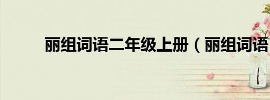 丽组词语二年级上册（丽组词语）