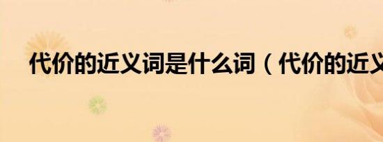 代价的近义词是什么词（代价的近义词）