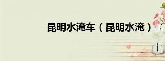 昆明水淹车（昆明水淹）