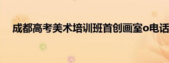 成都高考美术培训班首创画室o电话多少