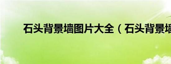 石头背景墙图片大全（石头背景墙）