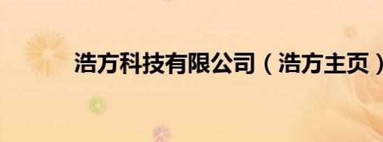 浩方科技有限公司（浩方主页）