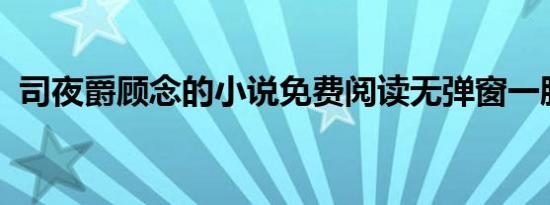 司夜爵顾念的小说免费阅读无弹窗一胎三宝