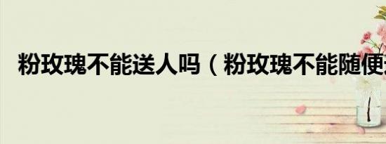 粉玫瑰不能送人吗（粉玫瑰不能随便送人）