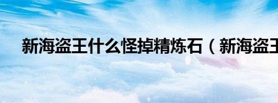 新海盗王什么怪掉精炼石（新海盗王sf）