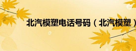 北汽模塑电话号码（北汽模塑）
