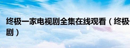 终极一家电视剧全集在线观看（终极一家电视剧）