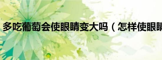多吃葡萄会使眼睛变大吗（怎样使眼睛变大）