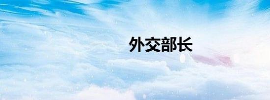 外交部长